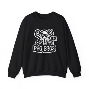 Pho Bros SC Crew – White on Black