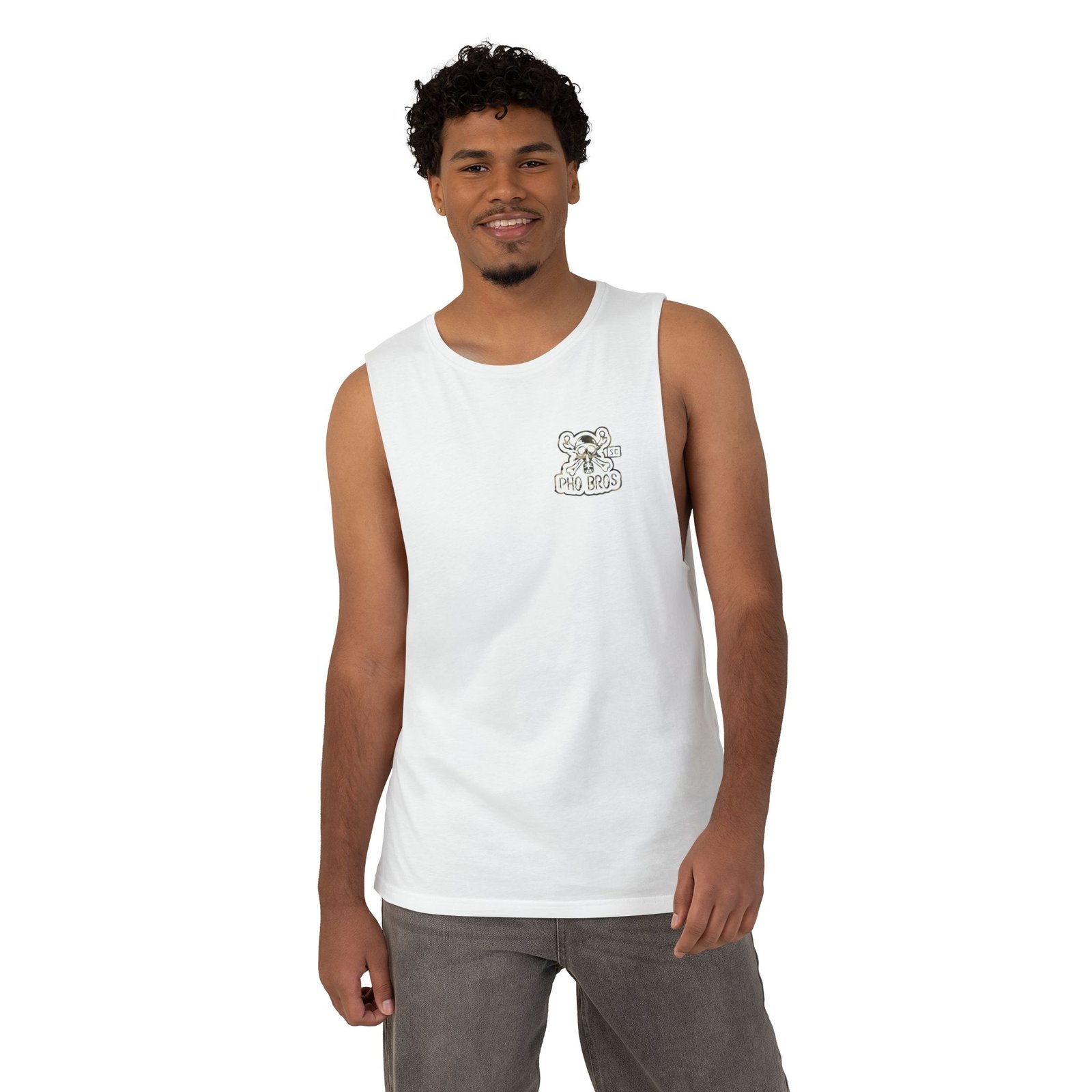 Pho Bros SC Tank - Camo on White - Image 3