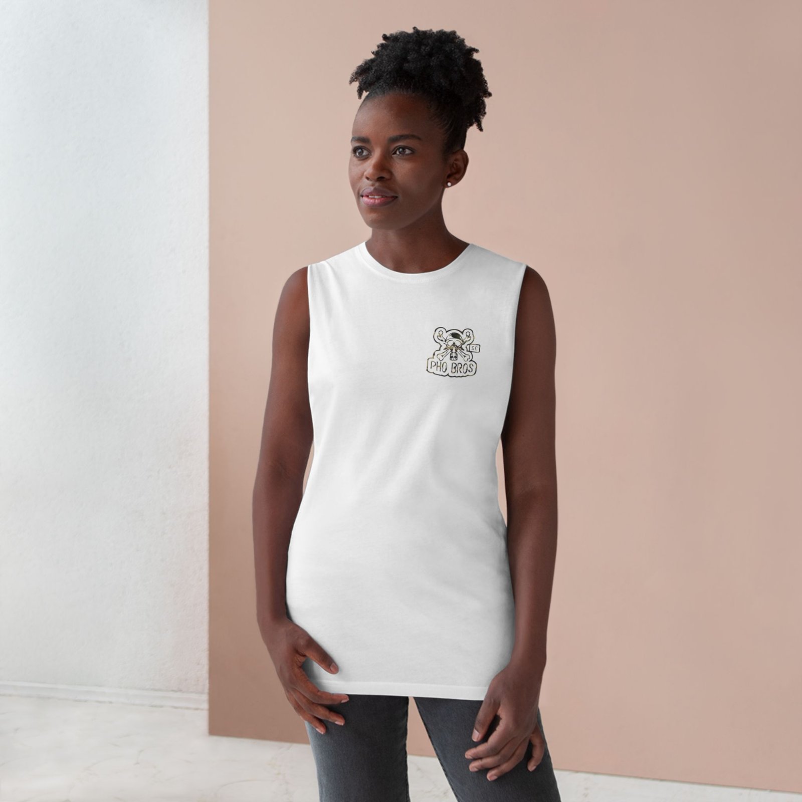 Pho Bros SC Tank - Camo on White - Image 4