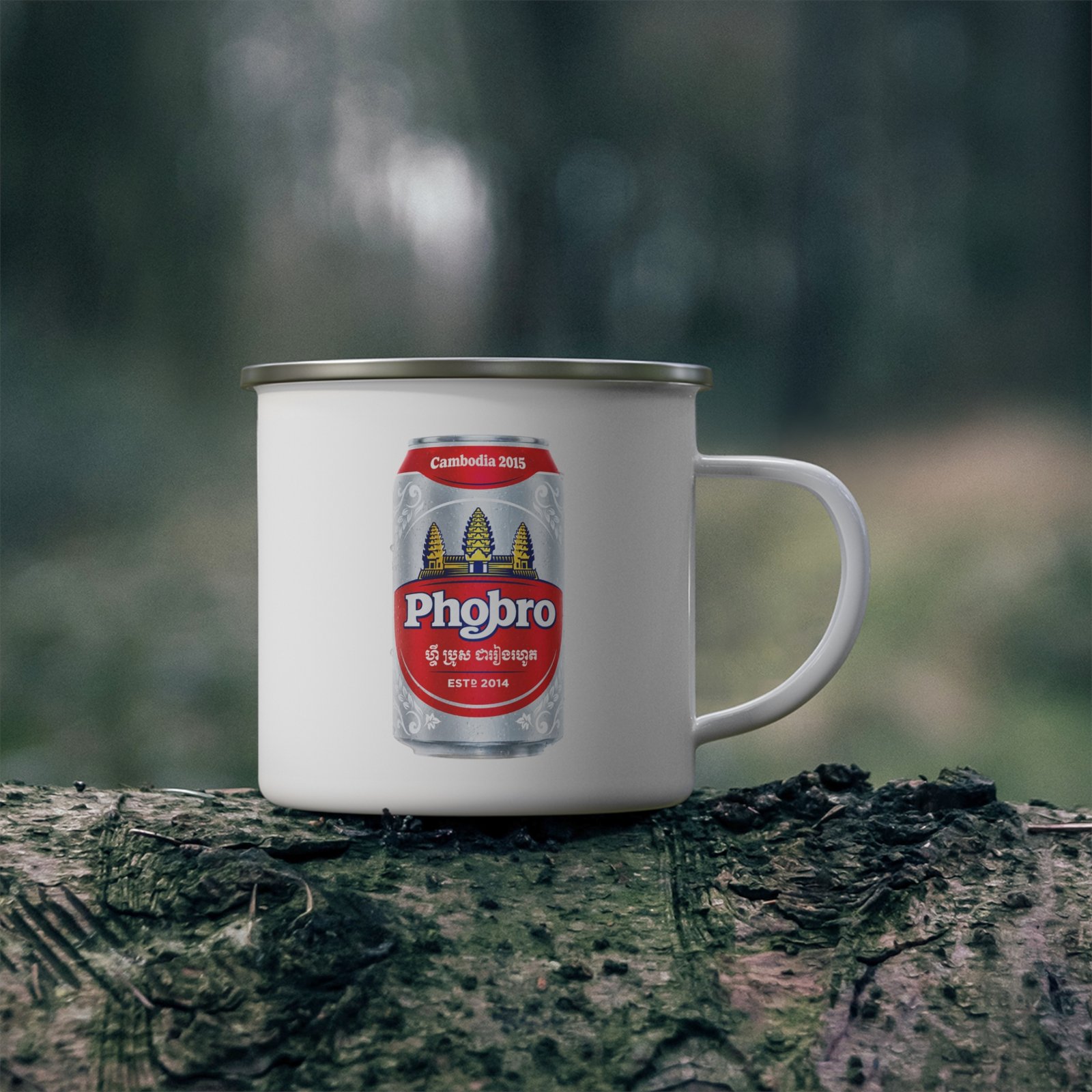 Pho Bros Cambodia 2015 Enamel Camping Mug - Image 3