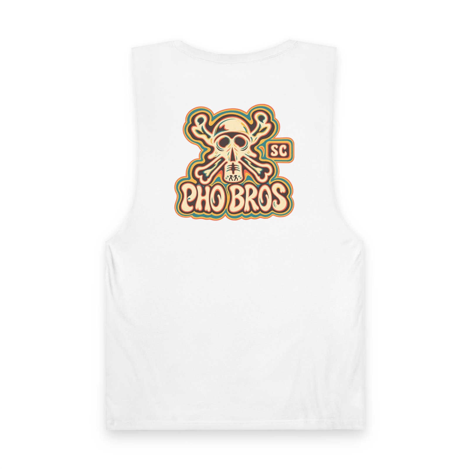 Pho Bros SC Tank - Psychedelic on White - Image 2