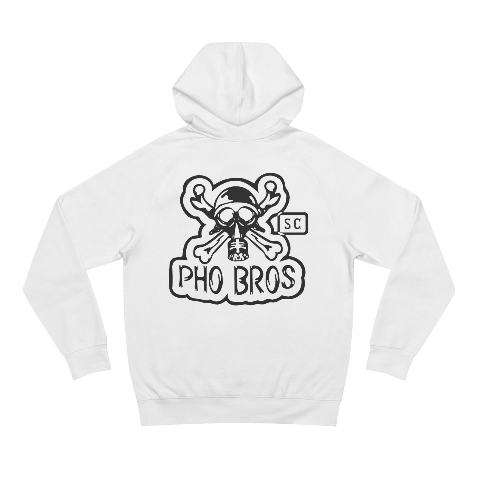 Pho Bros SC Hoodie - Black on White - Image 2